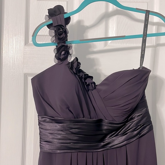 Bill Levkoff one shoulder bridesmaid dress - Picture 2 of 7